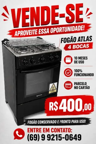 FOGÃO ATLAS 4 BOCAS