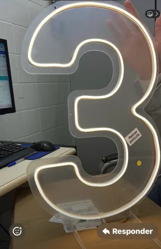 Número 3 de led