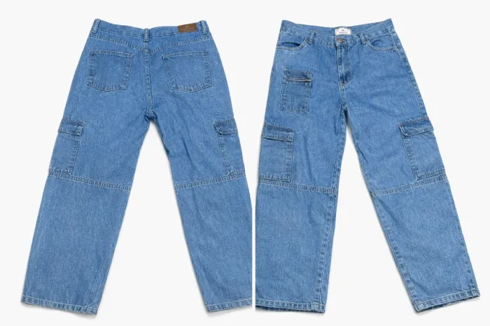 CALÇA JEANS CARGO POUQUÍSSIMO USO