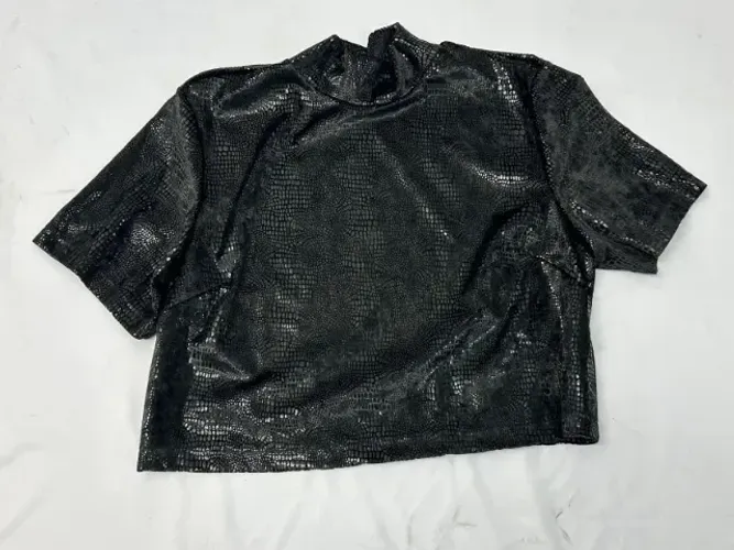 Blusa Feminina Preto Metalizado Marca Canal - Tam G