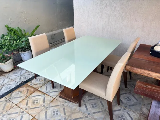 Mesa de vidro 8 (CADEIRAS)