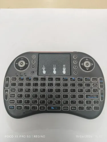 Mini teclado keyboard sem fio recarregável e a pilha