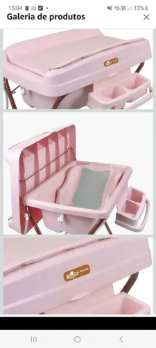 Banheira burigotto Rosa Rose gold e Bebe conforto peg perrego de 0 a 13 kilos