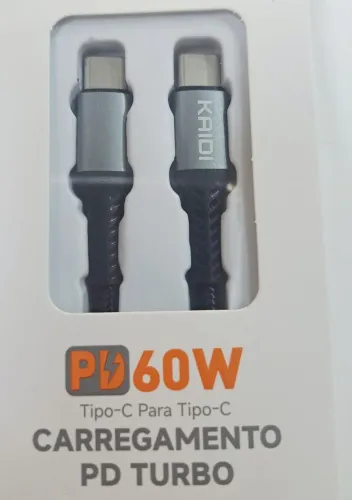 Cabo celular 2 metros 60w turbo