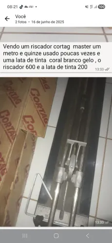 Vende_se 4 caixas de pastilha e um riscador  cortag , ele e de um metro quinze