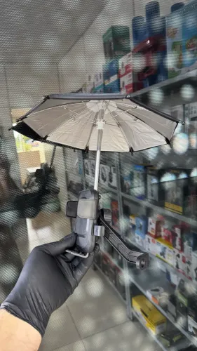 Suporte de celular para moto guarda-chuva
