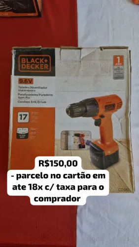 PARAFUSADEIRA BLACK +DECKER 9.6V
