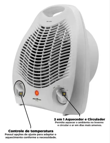 Aquecedor Elétrico Britânia AB1100N - Usado Apenas 3 Vezes (Perfeito Estado) na caixa 