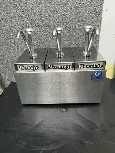 Dispenser de cobertura - 3 bombas - Spinner Shake - Calda de sorvete