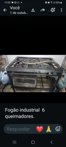 Vendo fogão industrial. 