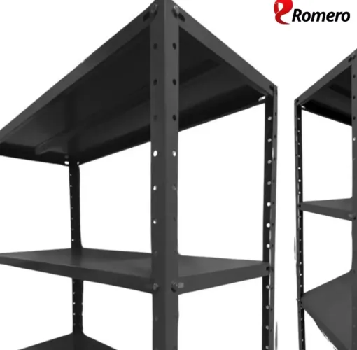 Estante Prateleira Armário Aço 6 Bandejas 60cm Preto Romero