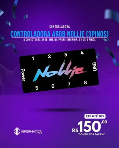 CONTROLADORA ARGB NOLLIE 3 PINOS