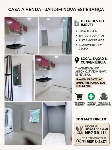 Vendo Casa em Jardim Nova Esperança