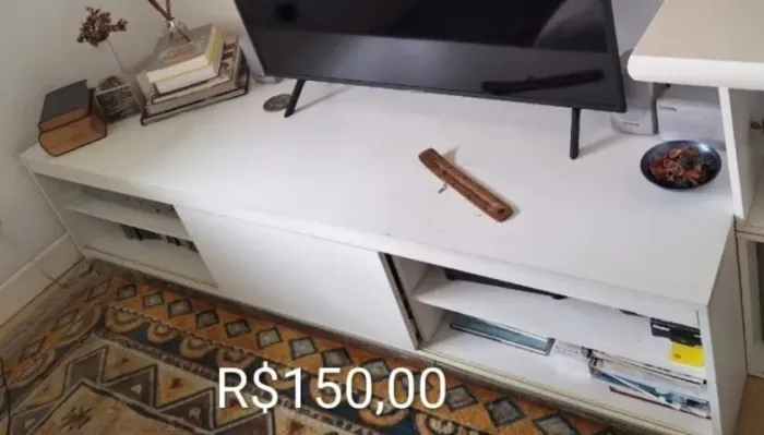 Lindo rack branco para TV!