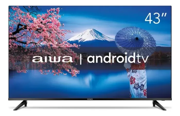Smart TV AIWA 43? Android Full HD Borda Ultrafina HDR10 Dolby Áudio AWS-TV-43-BL-02-A