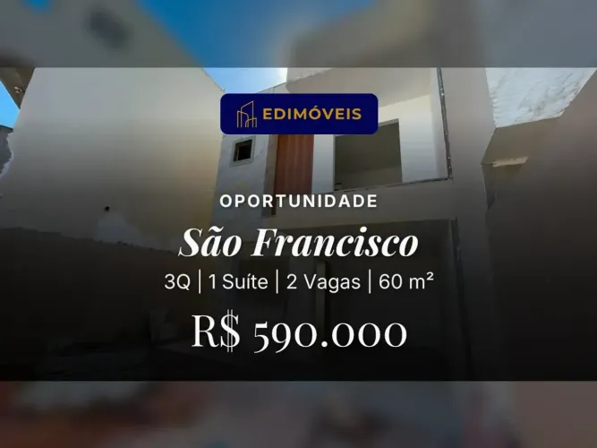 Oportunidade em São Francisco: Casa 3 quartos em condomínio exclusivo