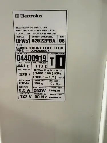 Geladeira Eletrolux 441 litros