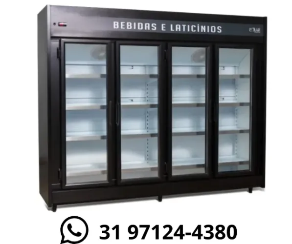 Refrigerador de Bebidas 4 Portas Preto Polar Novo