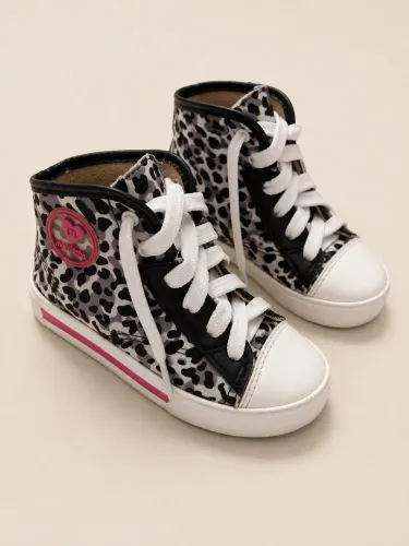 Tênis Botinha Molekinha Infantil Nº 25 Animal Print | Super Conservado