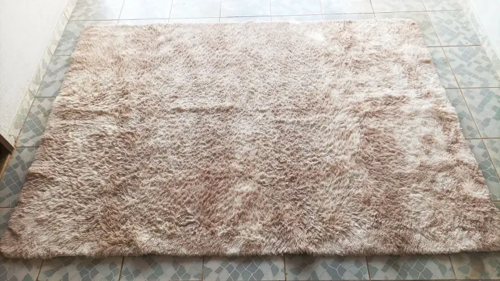 Tapete Felpudo - Bege Mesclado Macio