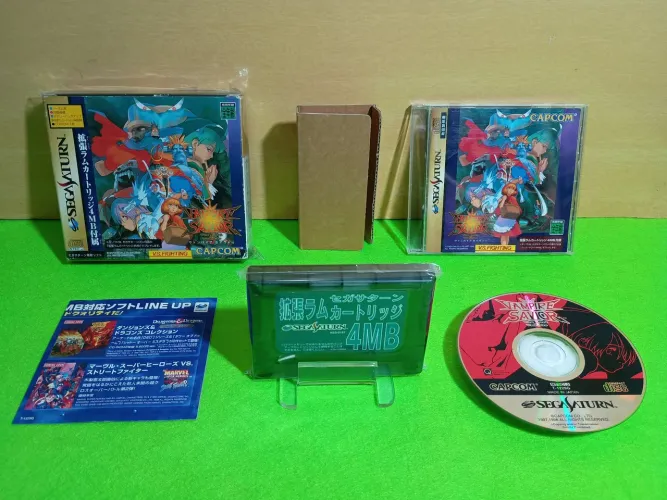 Box Vampire Savior Sega Saturn original Completo Saturno Darkstalkers 3 Arcade fliperama