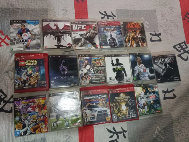 Lote com 16 Jogos originais de PS3 - Usados / Não Testados