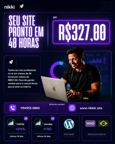 SITE para direcionar o comprador do seu marketing no Insta e FB.