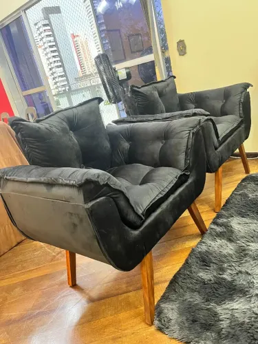 Kit poltronas em diversas cores tecido em veludo 
