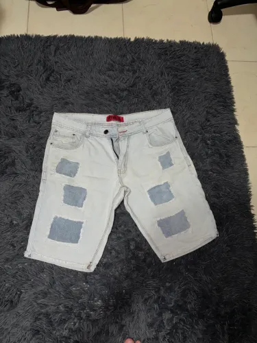 Bermuda Jeans Azul Branca
