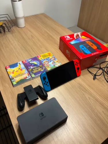 Nintendo Switch Oled V1 com Jogos