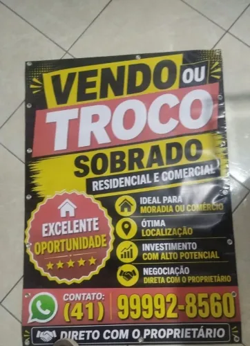 vendo ou troco sobrado residêncial e comercial no bairro Umbará 