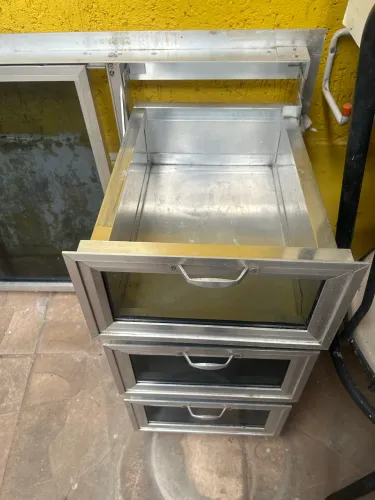 Pia inox  Tramontina com gaveteiro 