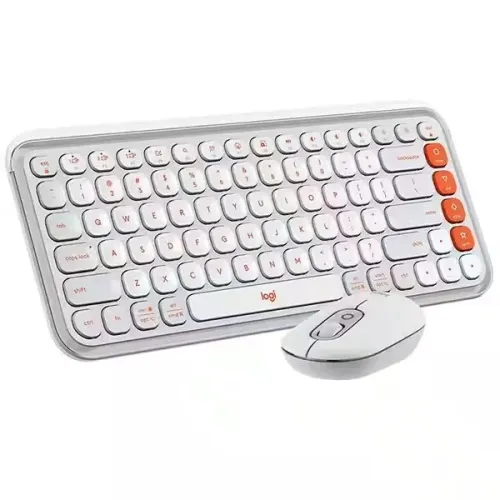 kit logitech pop icon combo (teclado + mouse) branco - novo (apenas testado)