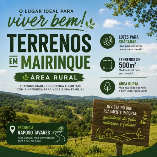Residencial de Chácaras em Mairinque Garanta Seu Terreno no Lançamento