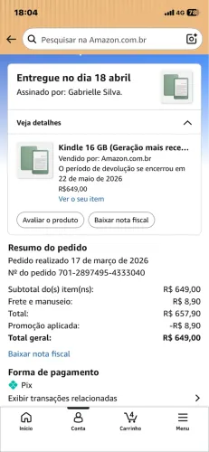 Vendo Kindle