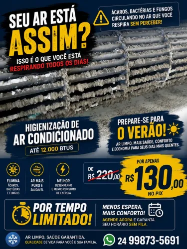 Higienização ar condicionado