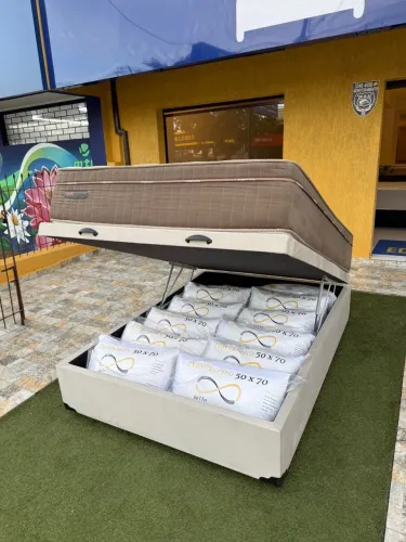 Cama de Casal BAÚ COM COLCHÃO PALEMAX SEMINOVO