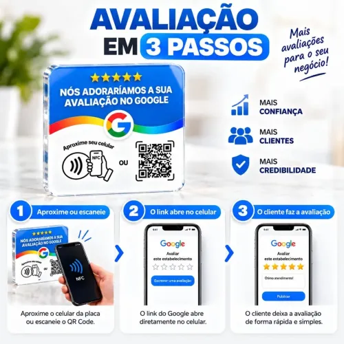 Placa de avaliação do Google 