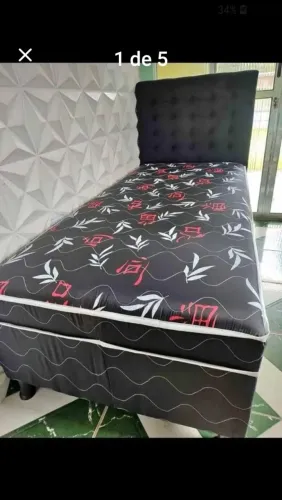 Cama box solteirão de fábrica 