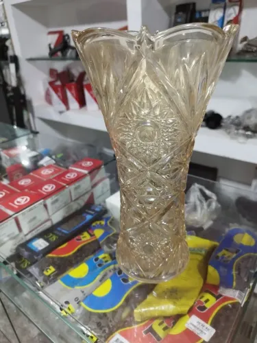 VASO DE VIDRO AMBAR