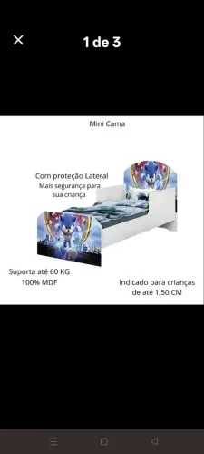 Cama infantil semi nova( sem colchão )
