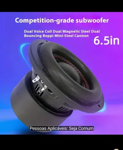 Par (02) Subwoofer 6,5 polegadas importado 500w tipo JBL, Pioneer, marantz, Sony, Taramps