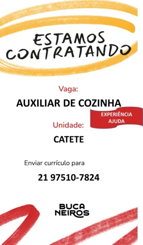 AUXILIAR DE COZINHA - CATETE - HAMBURGUERIA