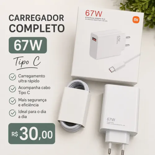 Carregador 67w tipo c