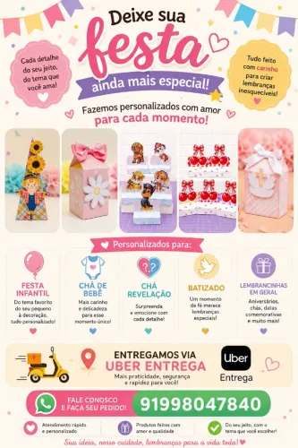 PAPELARIA PERSONALIZADA / DECORAÇÃO DE FESTA