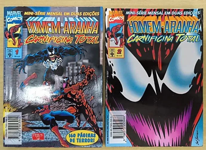 Hq Homem Aranha Carnificina Total 01 E 02 - 1996 EDITORA ABRIL - EXCELENTE ESTADO