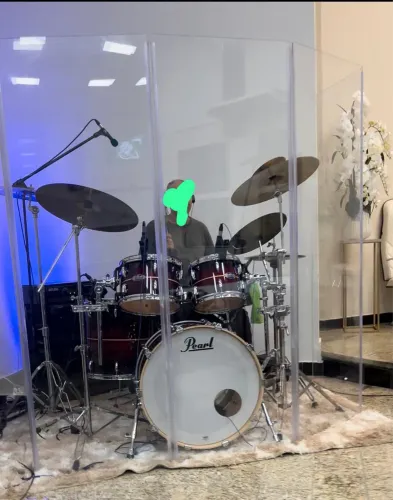 Aquario acrilico para bateria