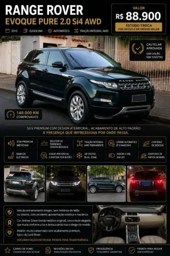 Land Rover Range Rover Evoque Pure Tech 2.0 Aut. 5P 2015