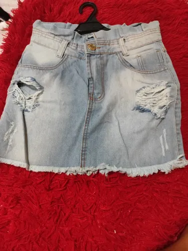 Minissaia jeans, destroyer