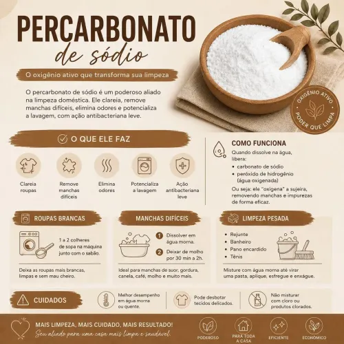 Percarbonato de Sódio 1kg - Alvejante Sem Cloro - Novo Lacrado